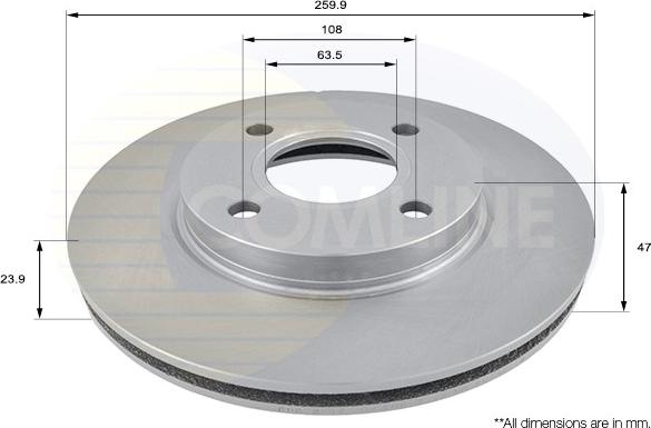 Comline ADC1202V - Спирачен диск vvparts.bg