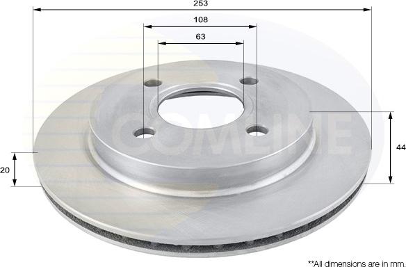 Comline ADC1217V - Спирачен диск vvparts.bg