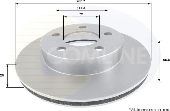 Comline ADC1230V - Спирачен диск vvparts.bg