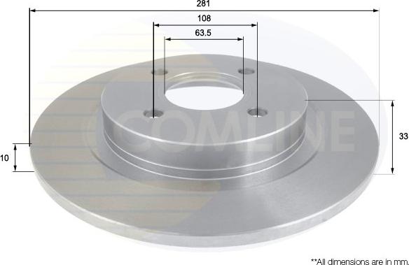 Comline ADC1224 - Спирачен диск vvparts.bg