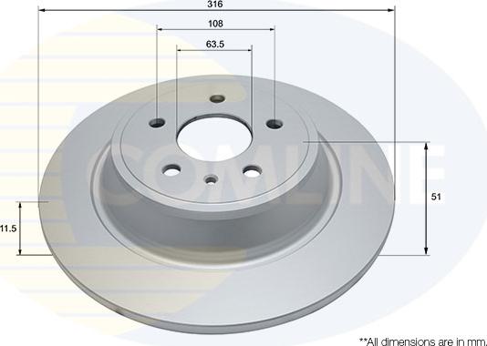 Comline ADC1275 - Спирачен диск vvparts.bg