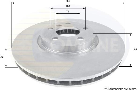 Comline ADC1740V - Спирачен диск vvparts.bg