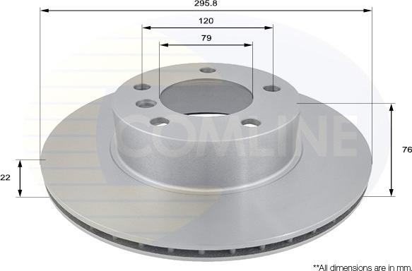 Comline ADC1705V - Спирачен диск vvparts.bg