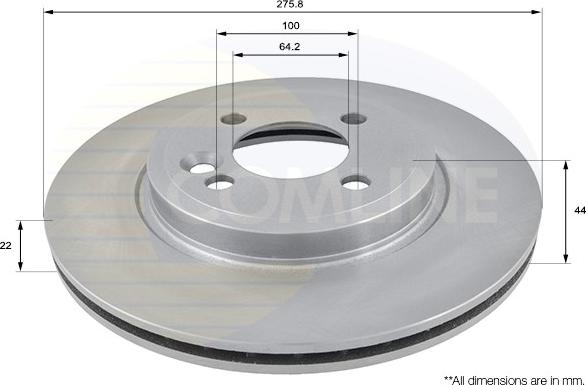 Comline ADC1713V - Спирачен диск vvparts.bg