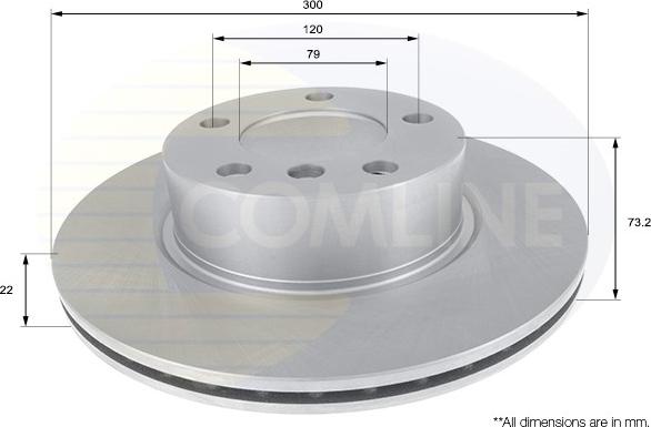 Comline ADC1770V - Спирачен диск vvparts.bg