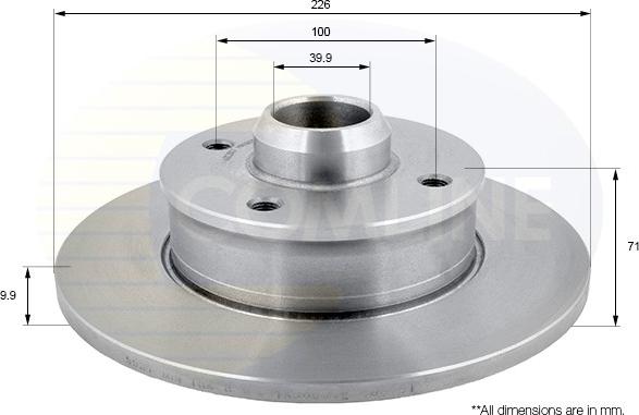 Comline ADC3007 - Спирачен диск vvparts.bg