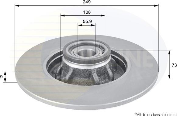 Comline ADC3018 - Спирачен диск vvparts.bg