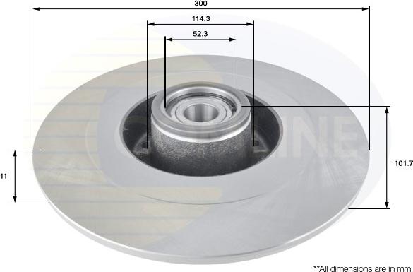 Comline ADC3025 - Спирачен диск vvparts.bg