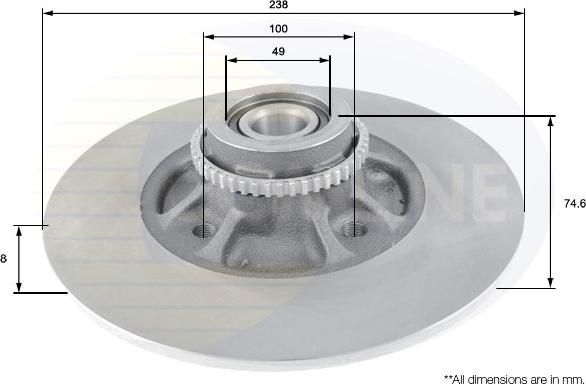 Comline ADC3023 - Спирачен диск vvparts.bg