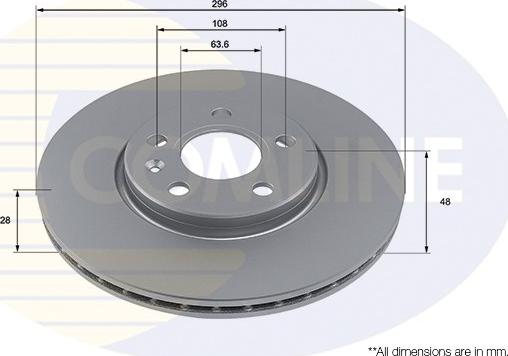 Comline ADC2916V - Спирачен диск vvparts.bg