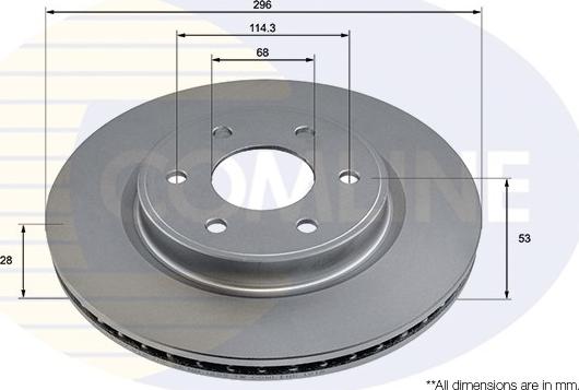 Comline ADC2926V - Спирачен диск vvparts.bg