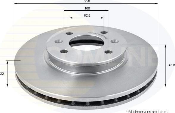 Comline ADC2408V - Спирачен диск vvparts.bg