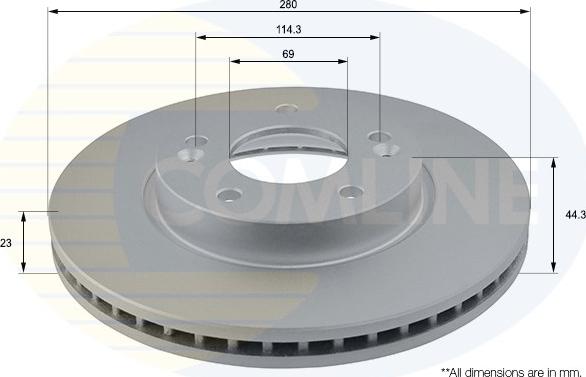 Comline ADC2416V - Спирачен диск vvparts.bg