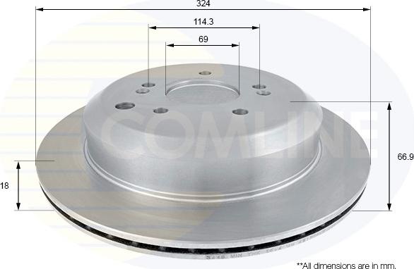 Comline ADC2420V - Спирачен диск vvparts.bg