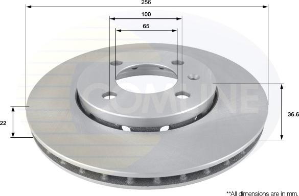 Comline ADC2600V - Спирачен диск vvparts.bg