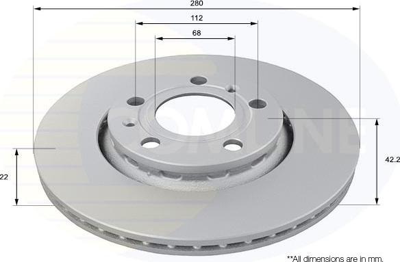 Comline ADC2608V - Спирачен диск vvparts.bg