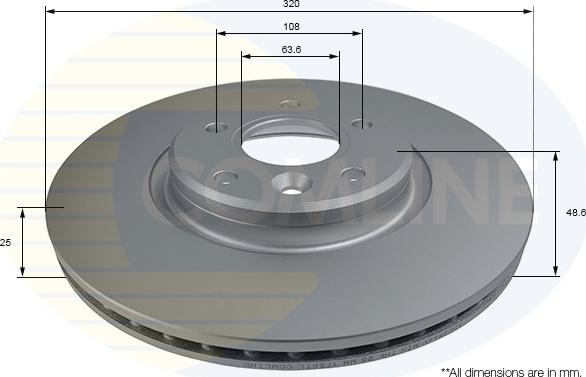 Comline ADC2844V - Спирачен диск vvparts.bg