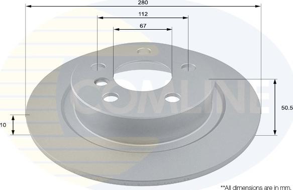 Comline ADC2801 - Спирачен диск vvparts.bg