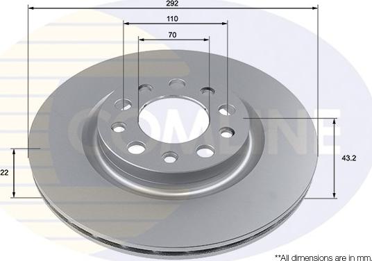 Comline ADC2883V - Спирачен диск vvparts.bg