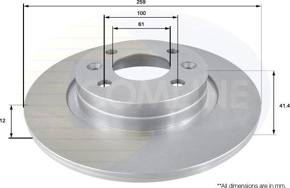 Comline ADC2709 - Спирачен диск vvparts.bg