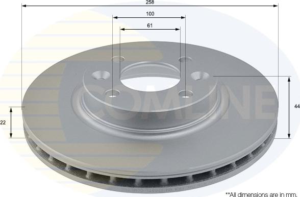 Comline ADC2719V - Спирачен диск vvparts.bg