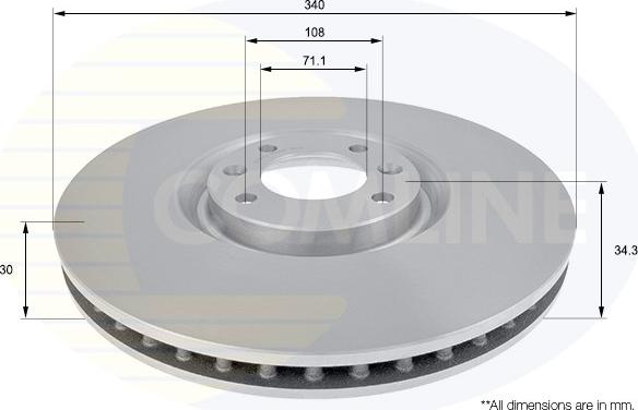 Comline ADC2715V - Спирачен диск vvparts.bg