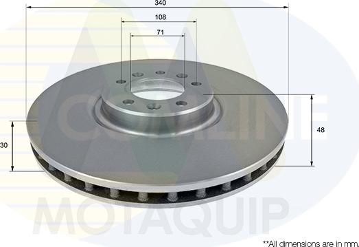 Comline ADC2718V - Спирачен диск vvparts.bg