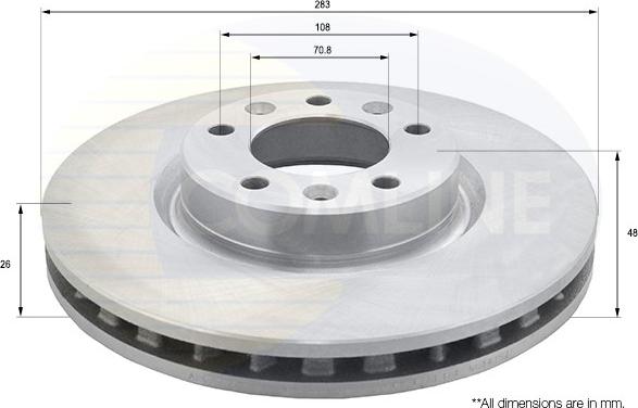 Comline ADC2725V - Спирачен диск vvparts.bg