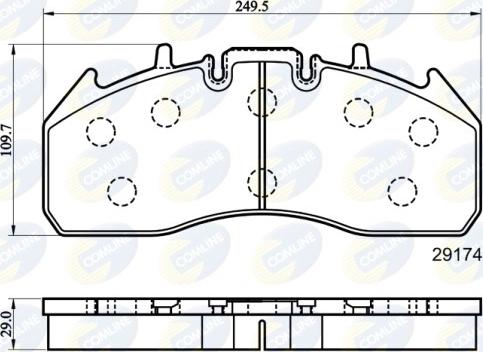 Comline CBP9078MK - Комплект спирачно феродо, дискови спирачки vvparts.bg