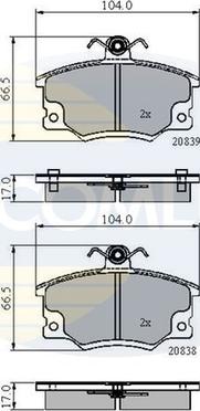 Comline CBP4137 - Комплект спирачно феродо, дискови спирачки vvparts.bg