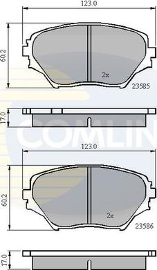 Comline CBP0944 - Комплект спирачно феродо, дискови спирачки vvparts.bg