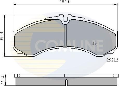 Comline CBP0909 - Комплект спирачно феродо, дискови спирачки vvparts.bg