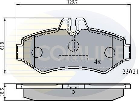 Comline CBP0914 - Комплект спирачно феродо, дискови спирачки vvparts.bg