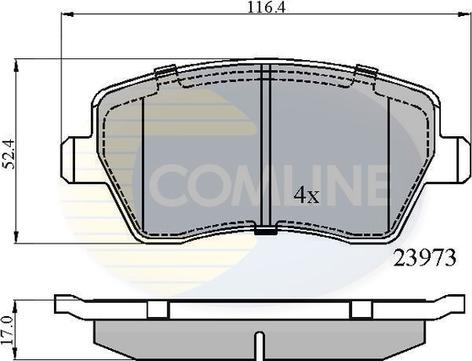 Comline CBP0984 - Комплект спирачно феродо, дискови спирачки vvparts.bg