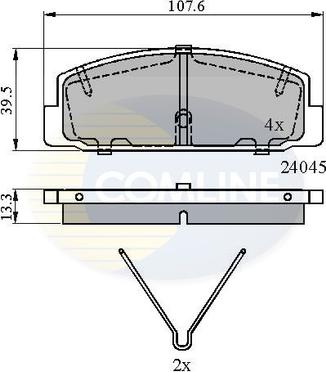 Comline CBP0986 - Комплект спирачно феродо, дискови спирачки vvparts.bg