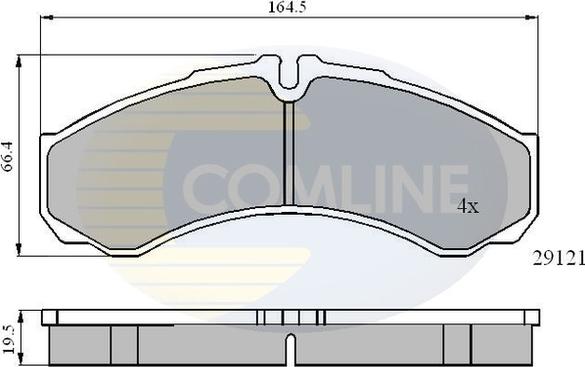 Comline CBP0931 - Комплект спирачно феродо, дискови спирачки vvparts.bg