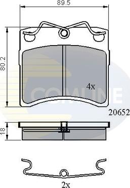 Comline CBP0925 - Комплект спирачно феродо, дискови спирачки vvparts.bg