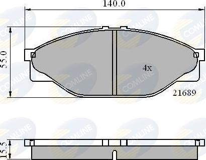 Comline CBP0440 - Комплект спирачно феродо, дискови спирачки vvparts.bg