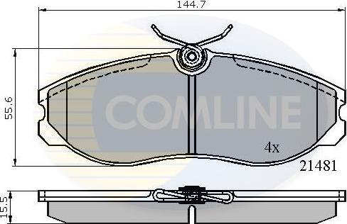 Comline CBP0447 - Комплект спирачно феродо, дискови спирачки vvparts.bg