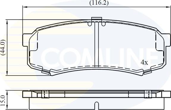 Comline CBP0404 - Комплект спирачно феродо, дискови спирачки vvparts.bg