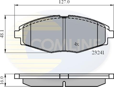 Comline CBP0486 - Комплект спирачно феродо, дискови спирачки vvparts.bg