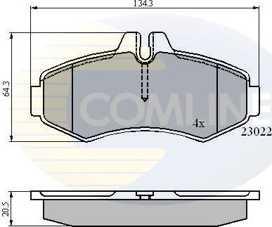 Comline CBP0480 - Комплект спирачно феродо, дискови спирачки vvparts.bg