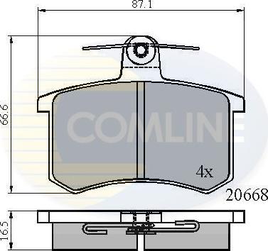 Comline CBP0558 - Комплект спирачно феродо, дискови спирачки vvparts.bg