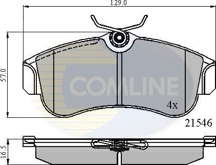 Comline CBP0566 - Комплект спирачно феродо, дискови спирачки vvparts.bg