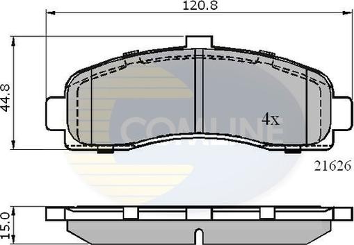 Comline CBP0508 - Комплект спирачно феродо, дискови спирачки vvparts.bg