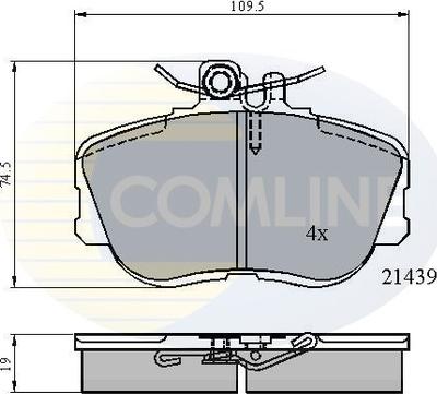 Comline CBP0503 - Комплект спирачно феродо, дискови спирачки vvparts.bg