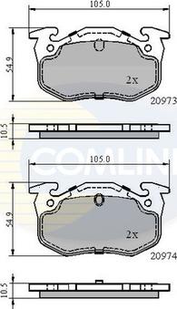 Comline CBP0522 - Комплект спирачно феродо, дискови спирачки vvparts.bg