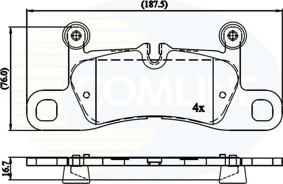 Comline CBP06048 - Комплект спирачно феродо, дискови спирачки vvparts.bg