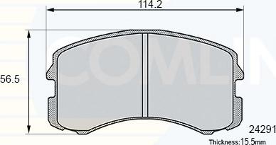 Comline CBP06061 - Комплект спирачно феродо, дискови спирачки vvparts.bg