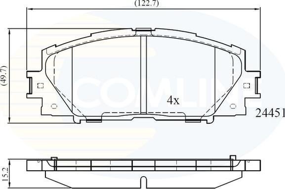 Comline CBP06014 - Комплект спирачно феродо, дискови спирачки vvparts.bg